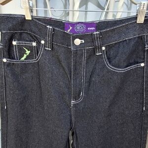 ADWYSD Purple Label Heavy Duty Black Denim Hiphop Baggy Jeans Unisex Size Large